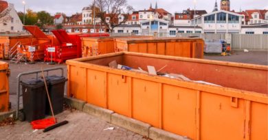 Bennes de déchets de chantier