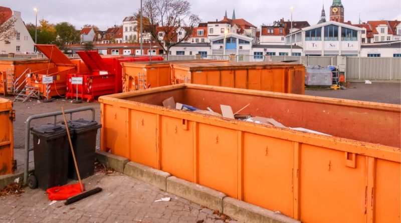 Bennes de déchets de chantier