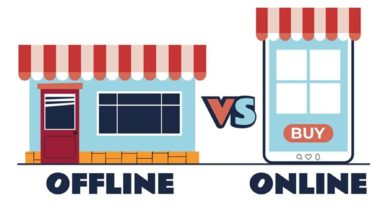 Offline shop vs online shop