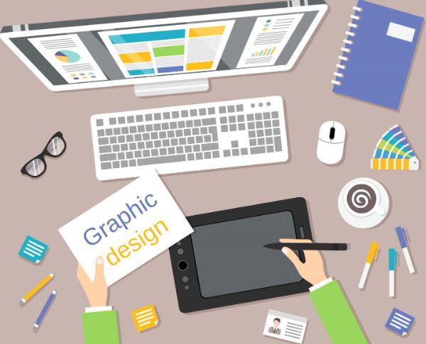 Espace de travail de conception graphique